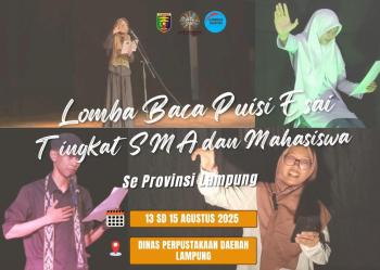 Lamban Sastra Gelar Lomba Baca Puisi Esai tingkat pelajar SMA dan Mahasiswa se-Provinsi Lampung